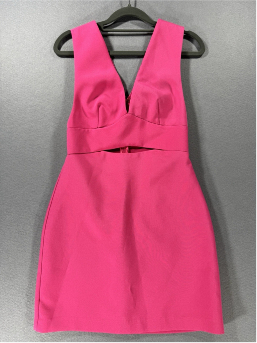 Endless Rose Women Dress Sz XS Pink Cutout V-Neck Sleeveless Mini Party Cocktail